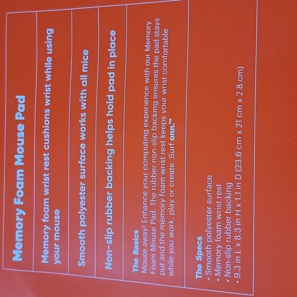 Surf onn. Memory foam mouse pad New in original packaging - Picture 4 of 6